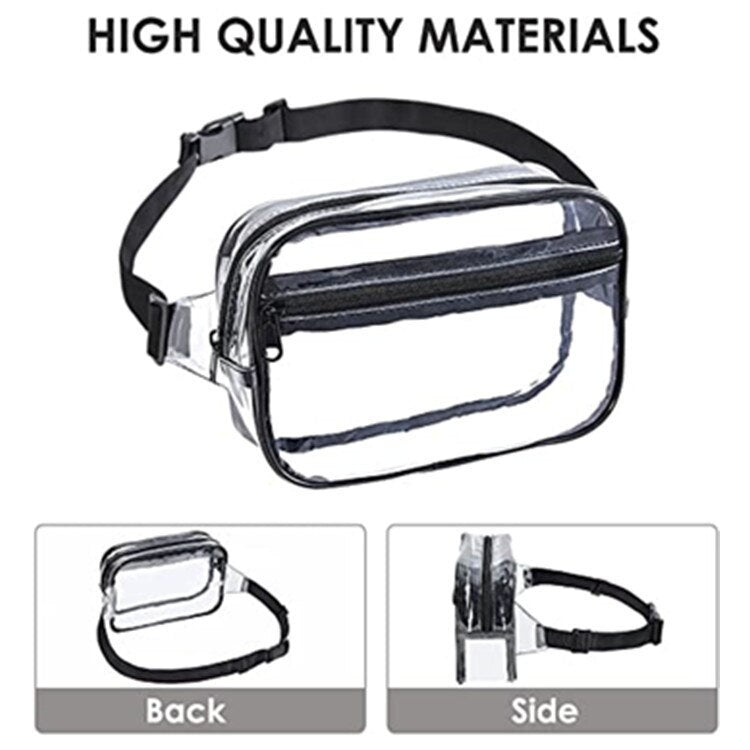 Fashion Pvc Transparent Beam Pocket Outdoor Sports Travel Storage Bag Gym Visual Portable Coin Purse Storage