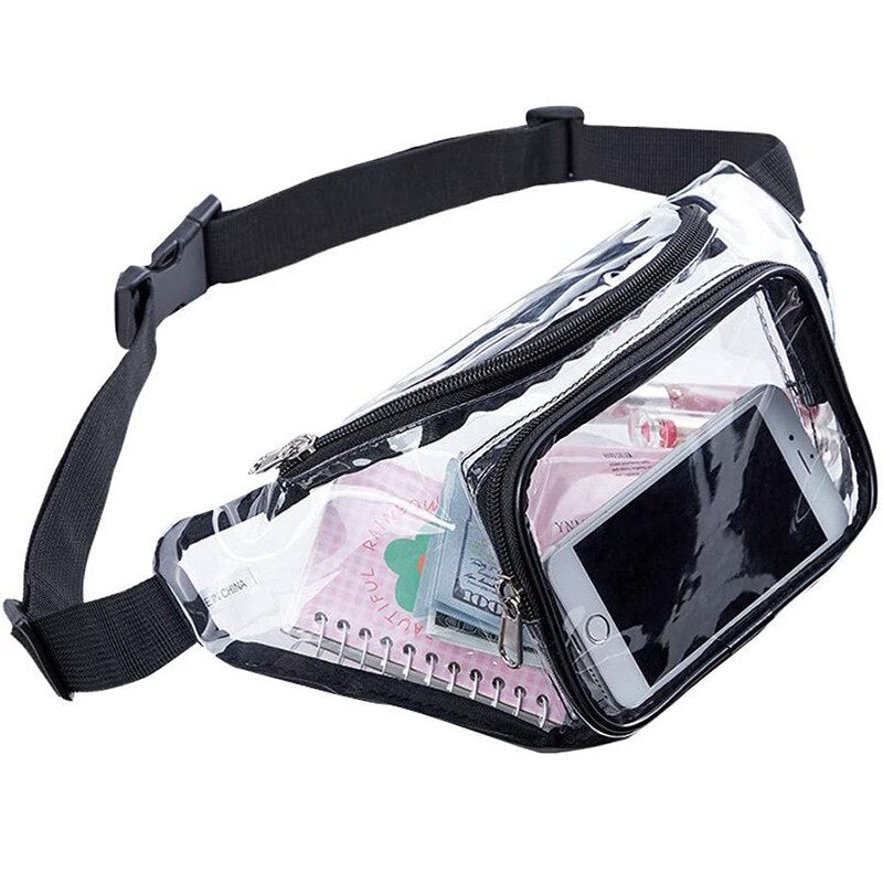 Sports Waterproof Bag Transparent Plastic Pvc Waist Bag Outdoor Morning Running Fitness Running Mobile Phone Square Dance Bag Storage