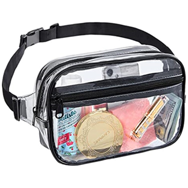 Fashion Pvc Transparent Beam Pocket Outdoor Sports Travel Storage Bag Gym Visual Portable Coin Purse Storage