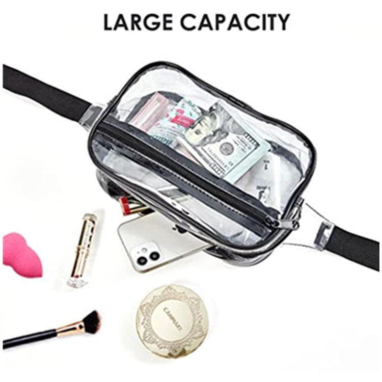 Fashion Pvc Transparent Beam Pocket Outdoor Sports Travel Storage Bag Gym Visual Portable Coin Purse Storage