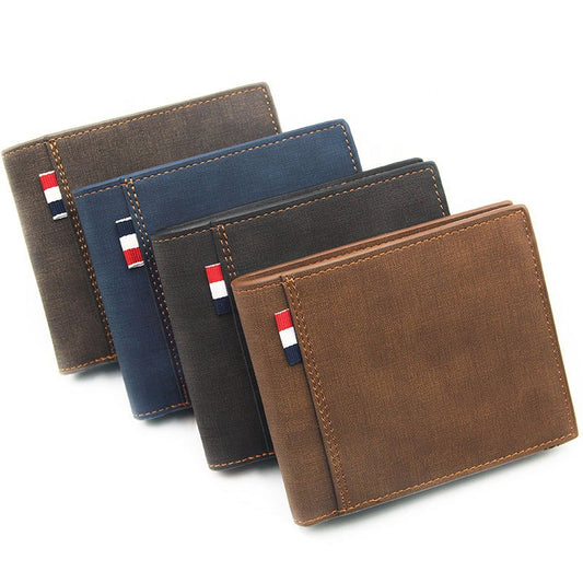 2019 New Trend Fashion Brand Short Design Genuine Leather Men Wallet for Men Purse Zipper Coin Wallet