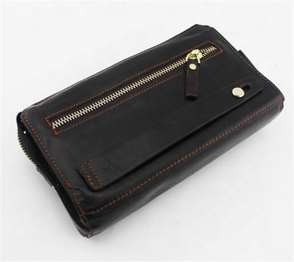 Wholesale cheap long Design men's wallet Leather Wallet clutch bag purse