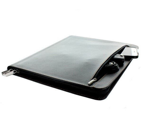 PU Leather Portfolio Folders Case Look Professional at Work with Notebook Holder Secure Personal & Business Supplies