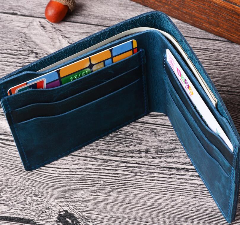 Wholesale  genuine leather wallet  fashion short wallet for men