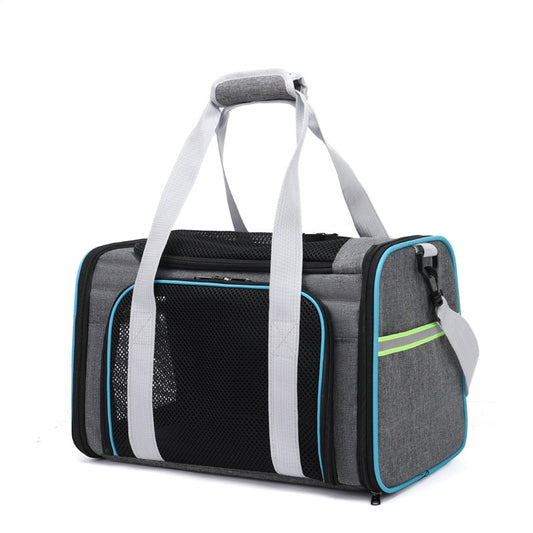 Mobile pet cat bag Go out portable messenger bag Portable large pet cat bag Breathable foldable dog bag