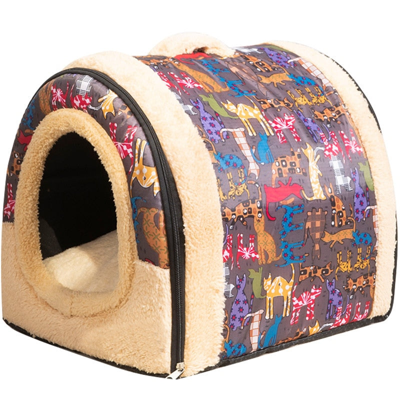 Cat Litter, Cat Closed House, Villa, Winter Warmth, Removable and Washable Dog Kennel, Universal Pet Supplies for All Seasons