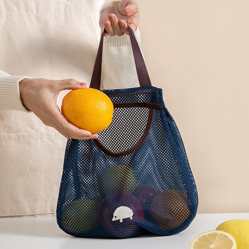 Fruit and vegetable hanging bag multi-functional portable environmental protection shopping bag superpods  canvas bag