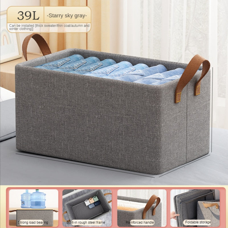 Household Layered Artifact Foldable Clothes Pants Compartment PP Box Clothing Drawer Fabric Wardrobe Storage Box