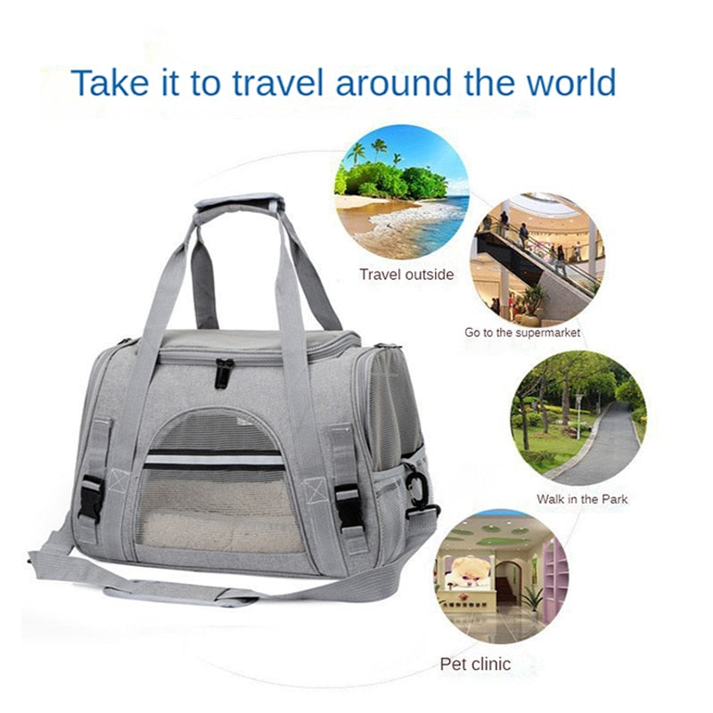 Bag Cat Out Portable Pet Bag Large Capacity Dog Bag Cat Portable Slung Cat Cage Canvas Dog Backpack