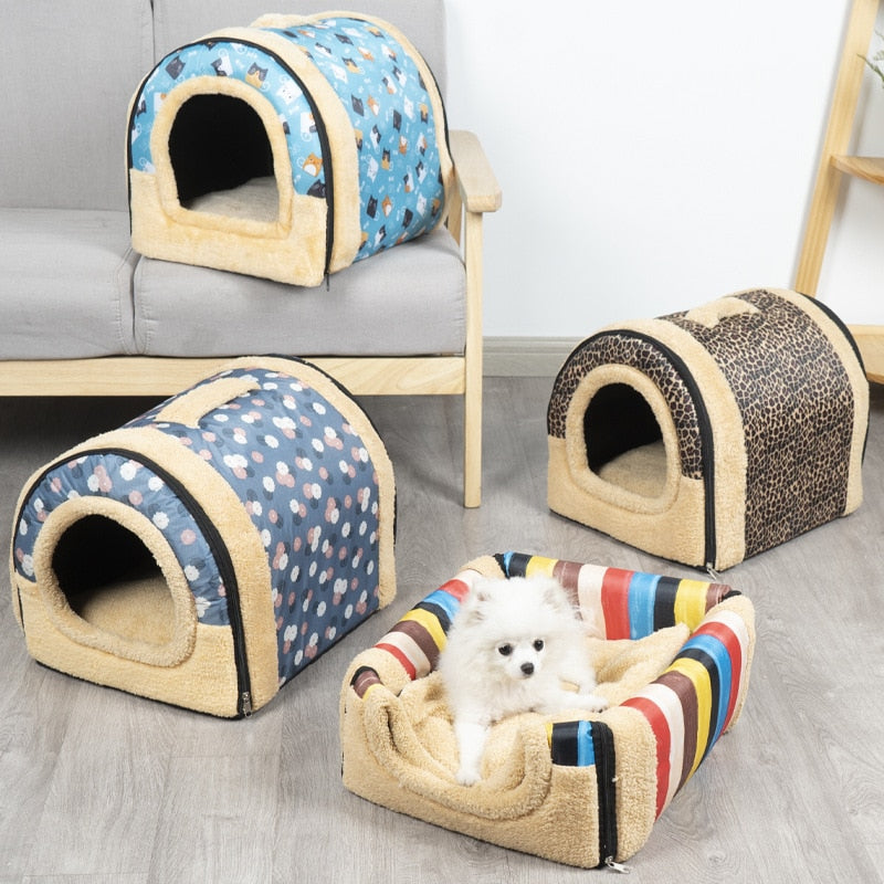 Cat Litter, Cat Closed House, Villa, Winter Warmth, Removable and Washable Dog Kennel, Universal Pet Supplies for All Seasons